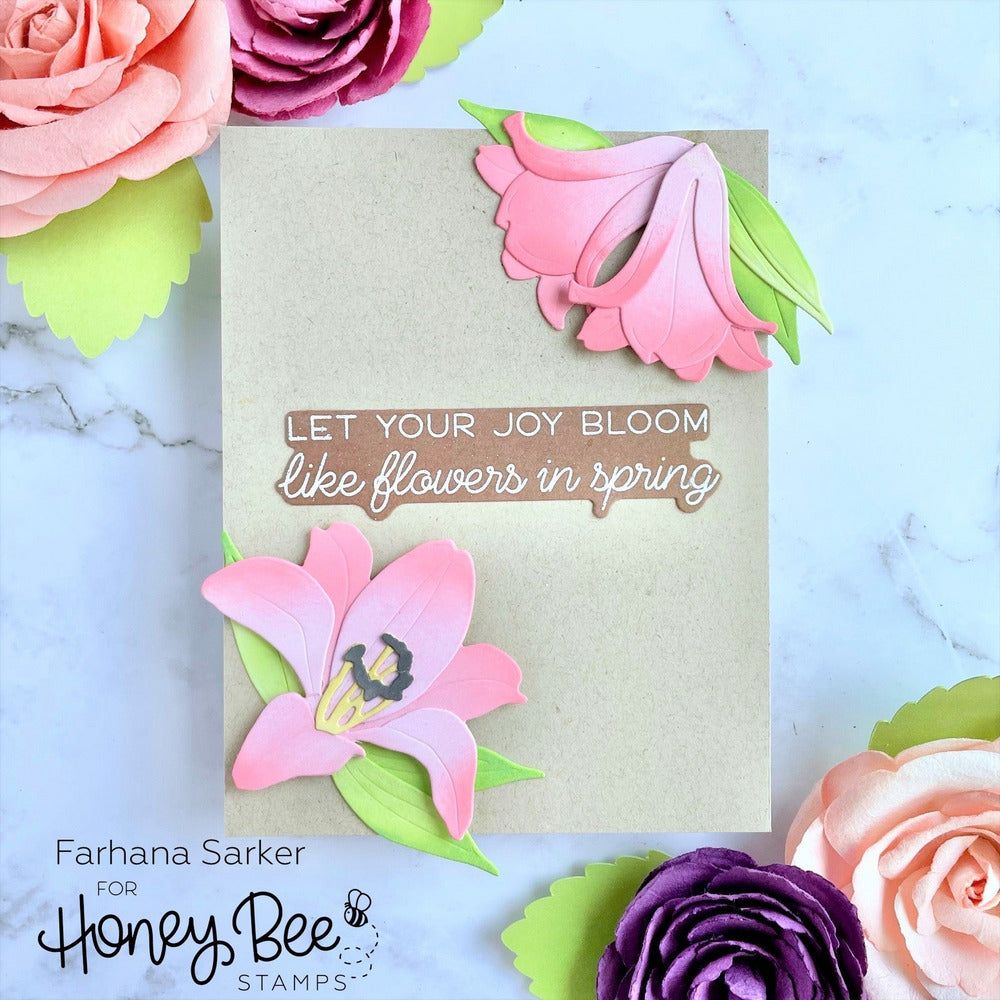 Lovely Layers: Easter Lily - Honey Cuts - Stand - Alone Dies - Honey Bee Stamps