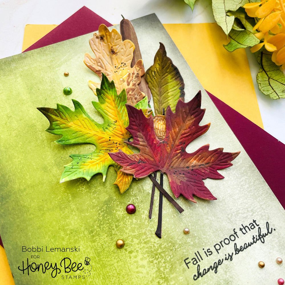 Lovely Layers: Fall Foliage - Honey Cuts - Stand - Alone Dies - Honey Bee Stamps