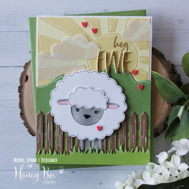 Lovely Layers: Farm Fence - Honey Cuts - Stand - Alone Dies - Honey Bee Stamps