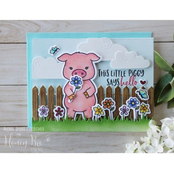 Lovely Layers: Farm Fence - Honey Cuts - Stand - Alone Dies - Honey Bee Stamps