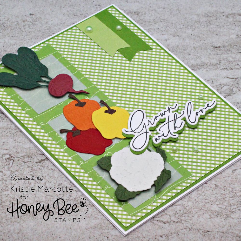 Lovely Layers: Garden Veggies - Honey Cuts - Stand - Alone Dies - Honey Bee Stamps