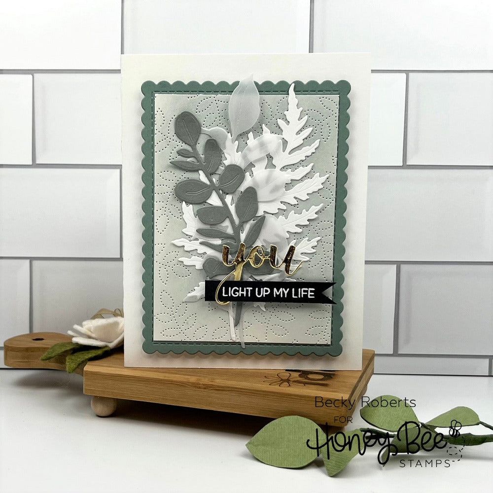 Lovely Layers: Greenery - Honey Cuts - Stand - Alone Dies - Honey Bee Stamps