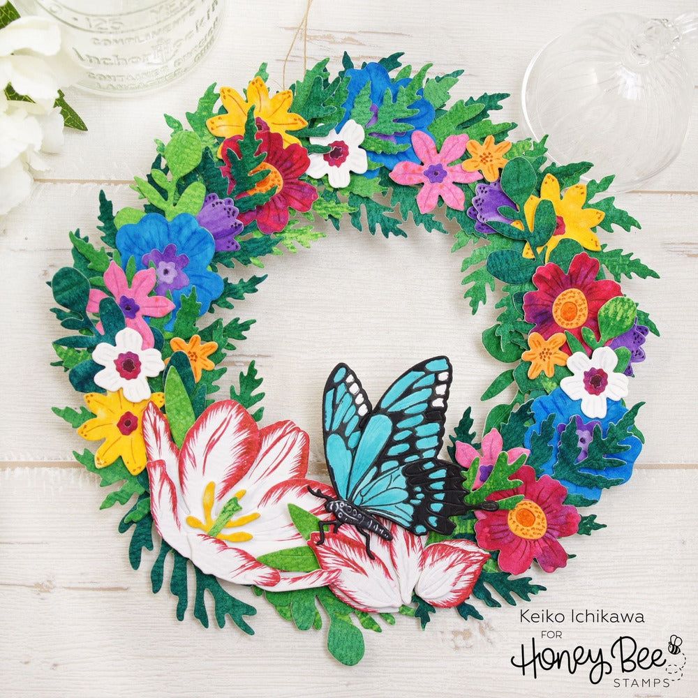 Lovely Layers: Greenery - Honey Cuts - Stand - Alone Dies - Honey Bee Stamps