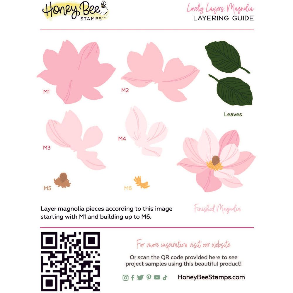 Lovely Layers: Magnolia - Honey Cuts - Stand - Alone Dies - Honey Bee Stamps