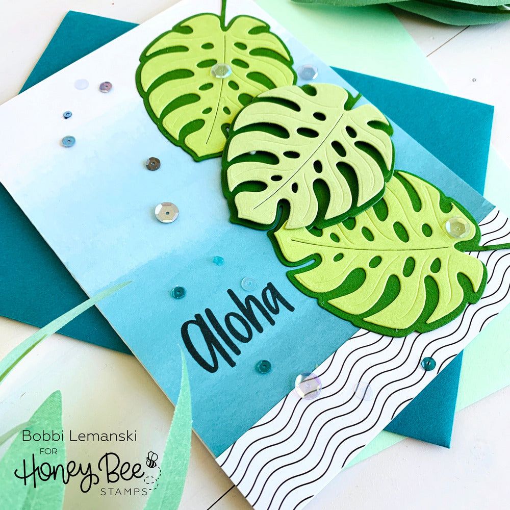 Lovely Layers: Monstera Leaf - Honey Cuts - Stand - Alone Dies - Honey Bee Stamps