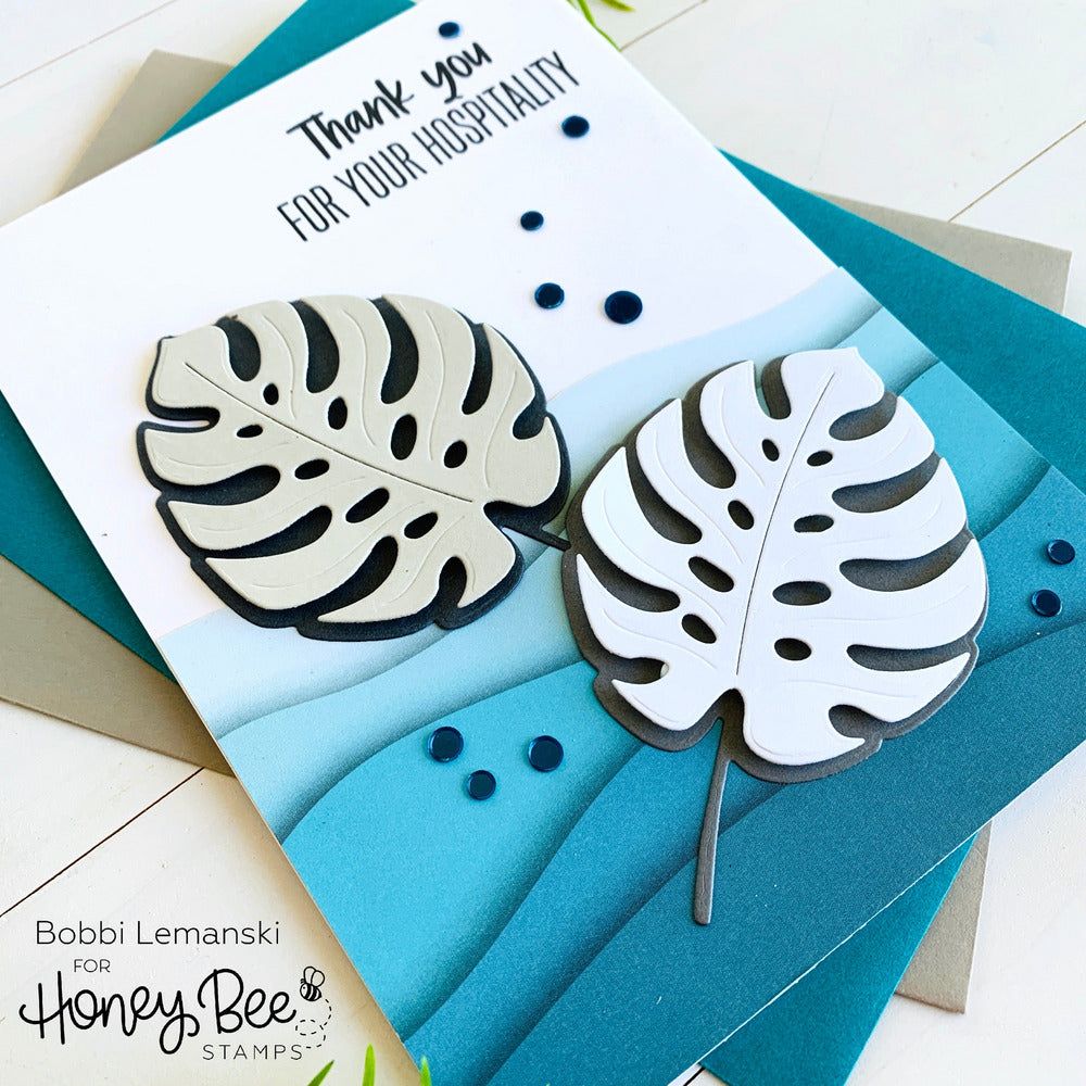 Lovely Layers: Monstera Leaf - Honey Cuts - Stand - Alone Dies - Honey Bee Stamps