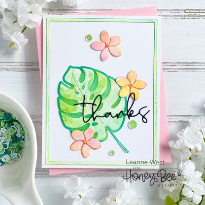 Lovely Layers: Monstera Leaf - Honey Cuts - Stand - Alone Dies - Honey Bee Stamps