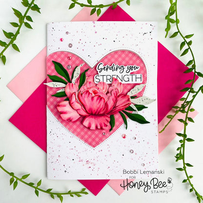Lovely Layers: Peony - Honey Cuts - Stand - Alone Dies - Honey Bee Stamps