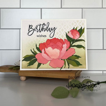 Lovely Layers: Peony - Honey Cuts - Stand - Alone Dies - Honey Bee Stamps