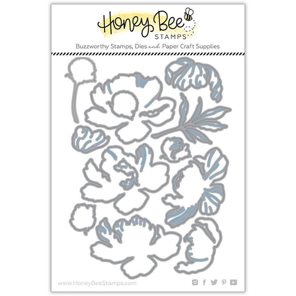 Lovely Layers: Peony - Honey Cuts - Stand - Alone Dies - Honey Bee Stamps