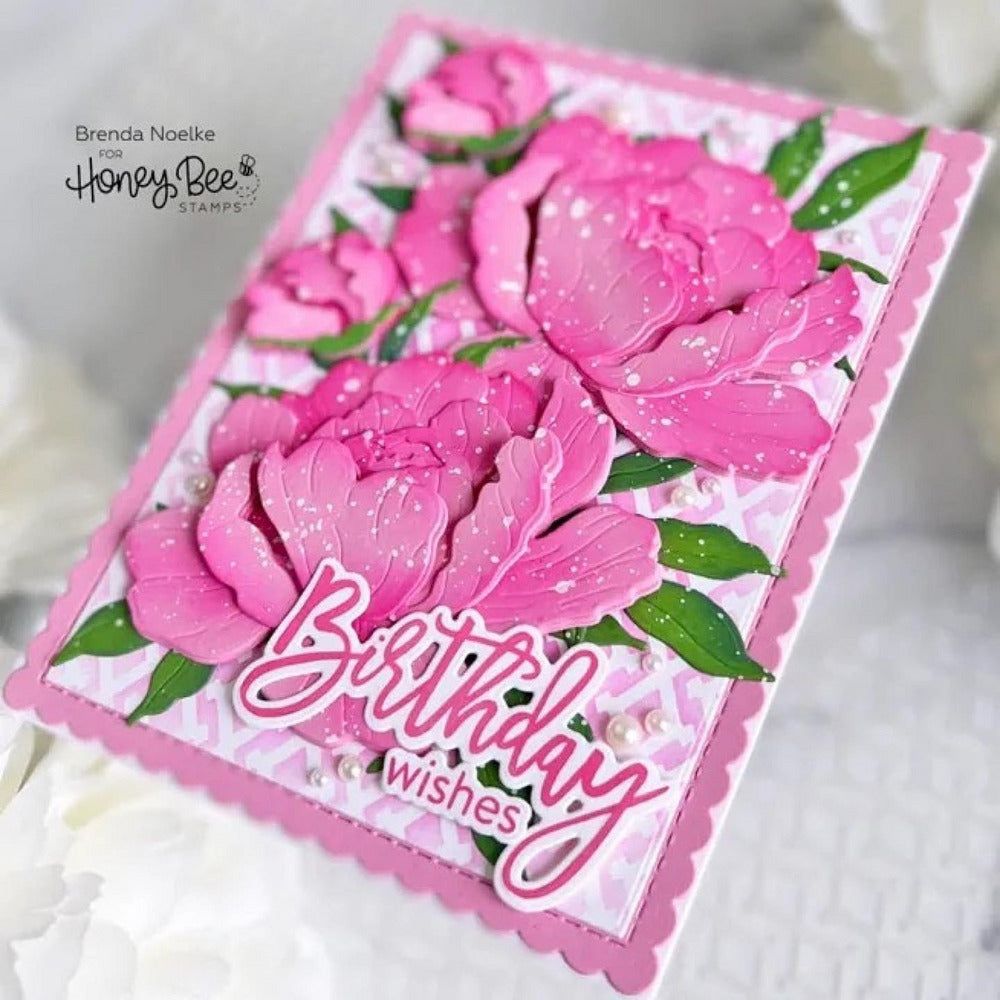 Lovely Layers: Peony - Honey Cuts - Stand - Alone Dies - Honey Bee Stamps