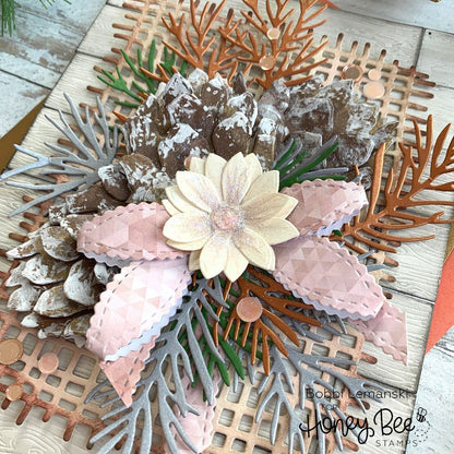 Lovely Layers: Pinecone - Honey Cuts - Stand - Alone Dies - Honey Bee Stamps