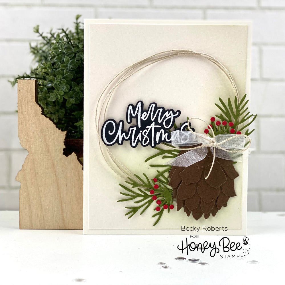 Lovely Layers: Pinecone - Honey Cuts - Stand - Alone Dies - Honey Bee Stamps