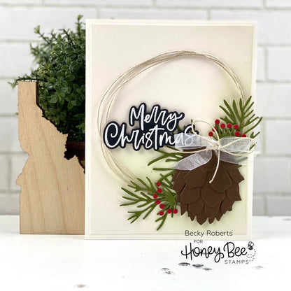 Lovely Layers: Pinecone - Honey Cuts - Stand - Alone Dies - Honey Bee Stamps