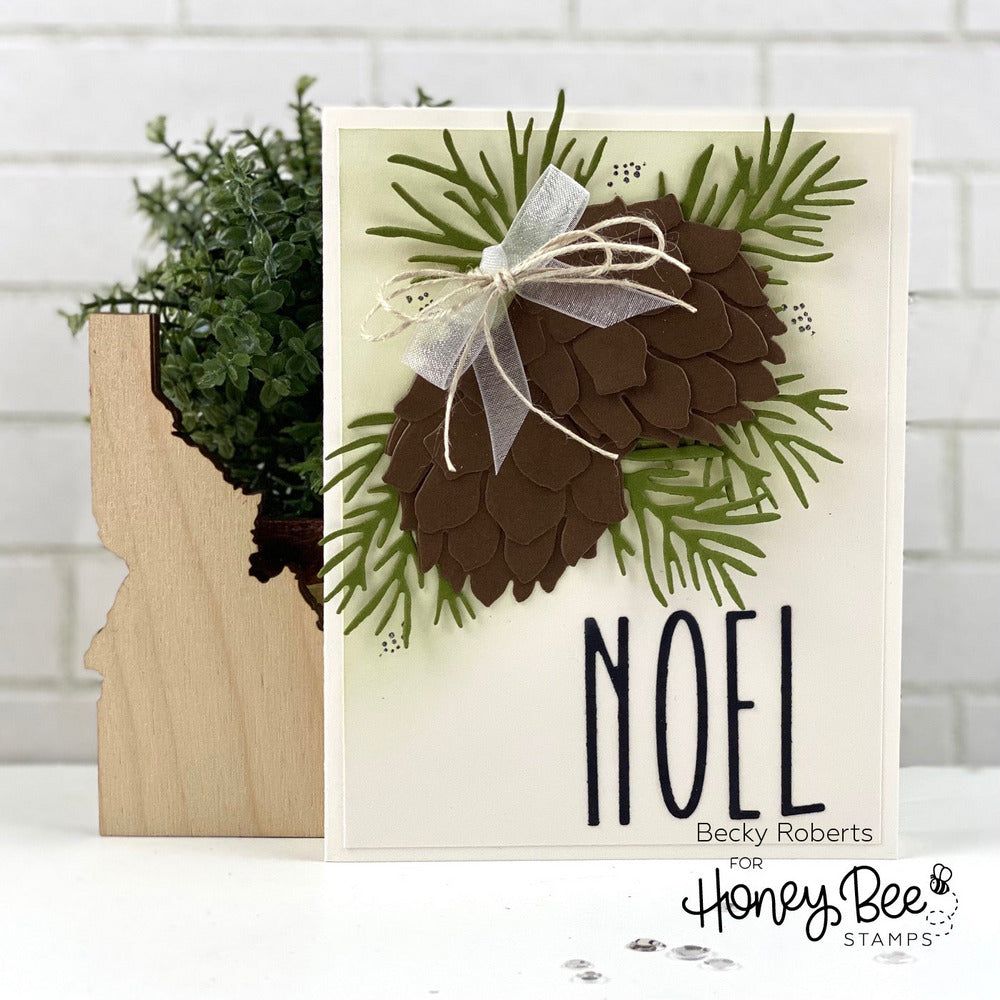 Lovely Layers: Pinecone - Honey Cuts - Stand - Alone Dies - Honey Bee Stamps