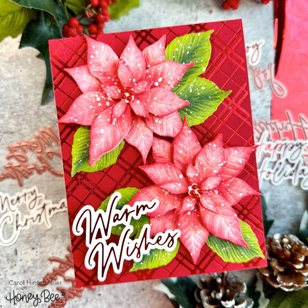 Lovely Layers: Poinsettia - Honey Cuts - Stand - Alone Dies - Honey Bee Stamps