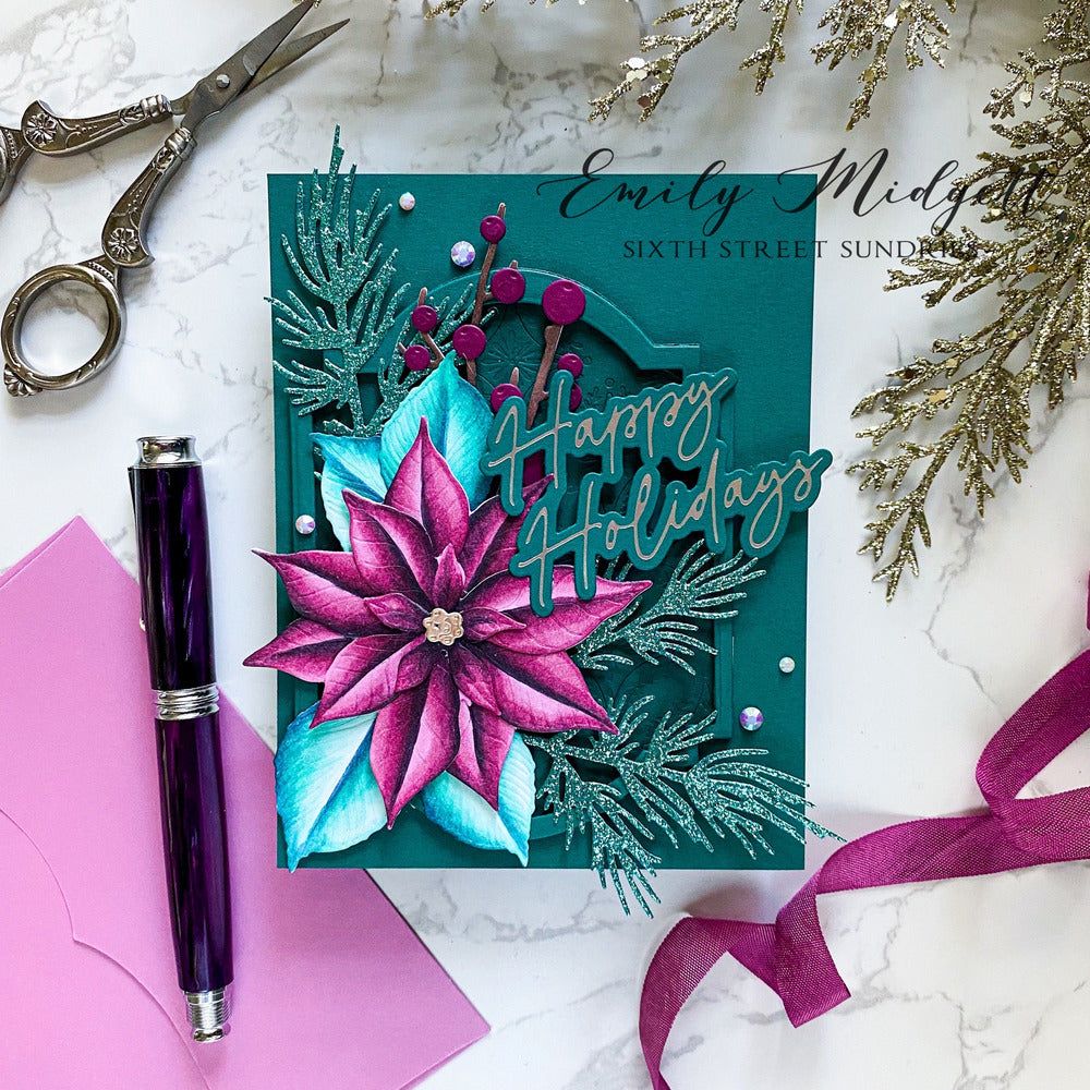 Lovely Layers: Poinsettia - Honey Cuts - Stand - Alone Dies - Honey Bee Stamps