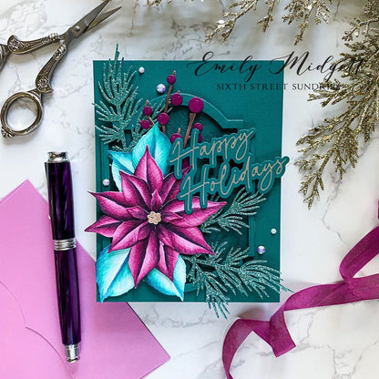 Lovely Layers: Poinsettia - Honey Cuts - Stand - Alone Dies - Honey Bee Stamps