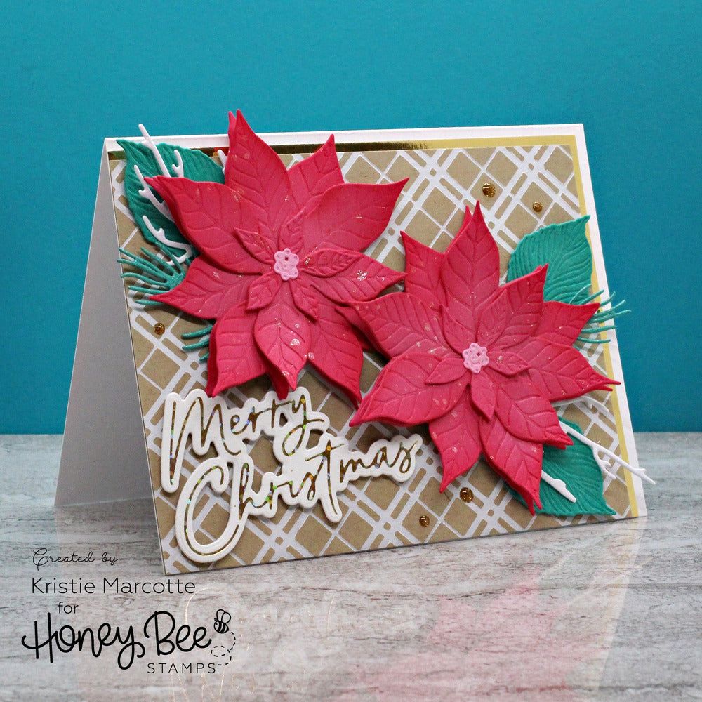 Lovely Layers: Poinsettia - Honey Cuts - Stand - Alone Dies - Honey Bee Stamps