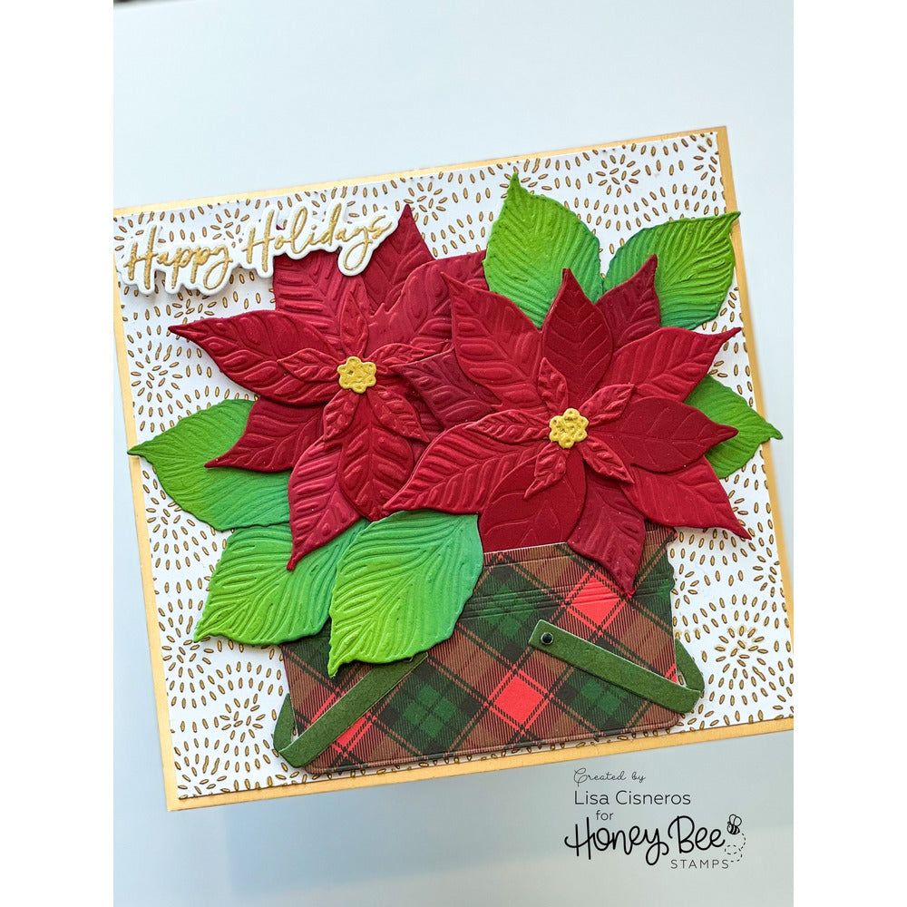 Lovely Layers: Poinsettia - Honey Cuts - Stand - Alone Dies - Honey Bee Stamps