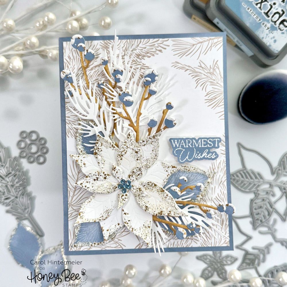 Lovely Layers: Poinsettia - Honey Cuts - Stand - Alone Dies - Honey Bee Stamps