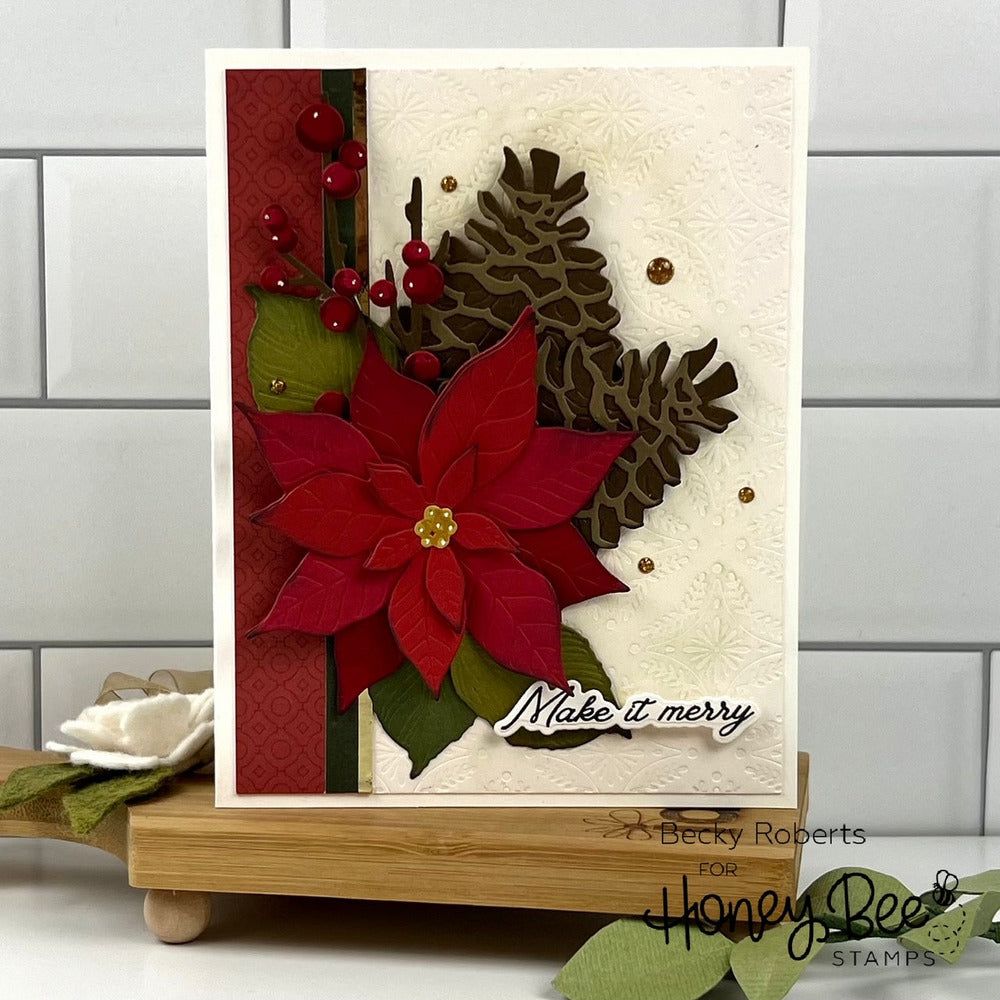 Lovely Layers: Poinsettia - Honey Cuts - Stand - Alone Dies - Honey Bee Stamps