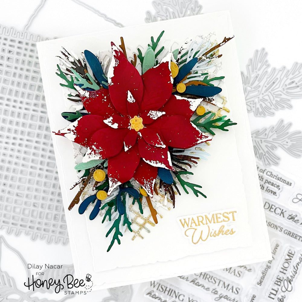 Lovely Layers: Poinsettia - Honey Cuts - Stand - Alone Dies - Honey Bee Stamps