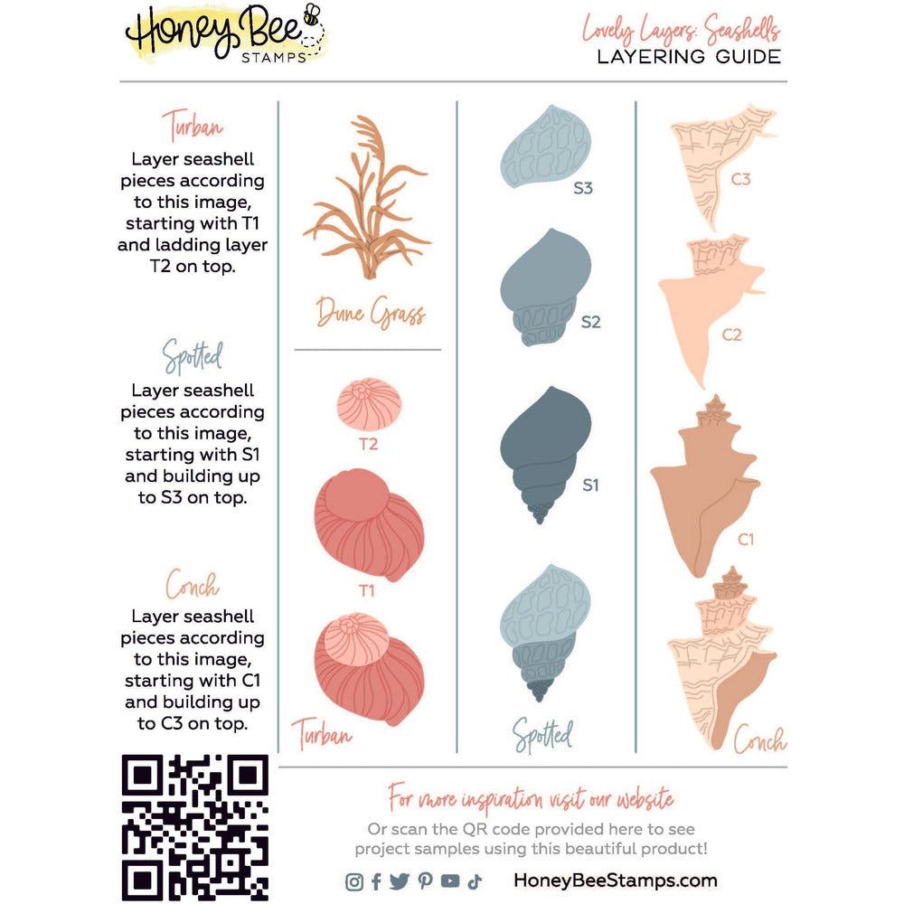 Lovely Layers: Seashore - Honey Cuts - Stand - Alone Dies - Honey Bee Stamps