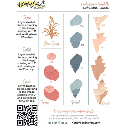 Lovely Layers: Seashore - Honey Cuts - Stand - Alone Dies - Honey Bee Stamps