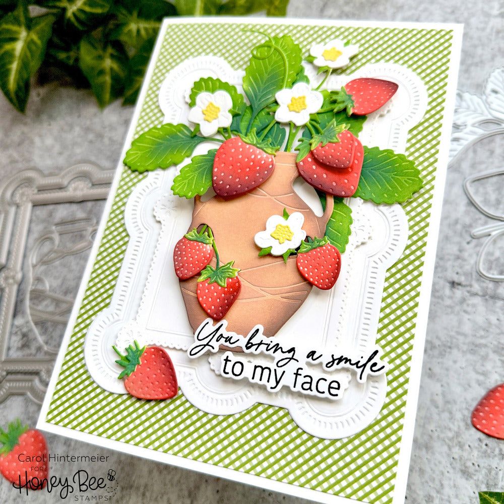 Lovely Layers: Strawberries - Honey Cuts - Stand - Alone Dies - Honey Bee Stamps
