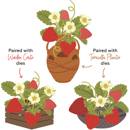 Lovely Layers: Strawberries - Honey Cuts - Stand - Alone Dies - Honey Bee Stamps