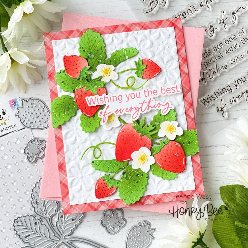 Lovely Layers: Strawberries - Honey Cuts - Stand - Alone Dies - Honey Bee Stamps