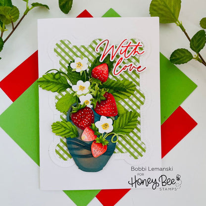 Lovely Layers: Strawberries - Honey Cuts - Stand - Alone Dies - Honey Bee Stamps