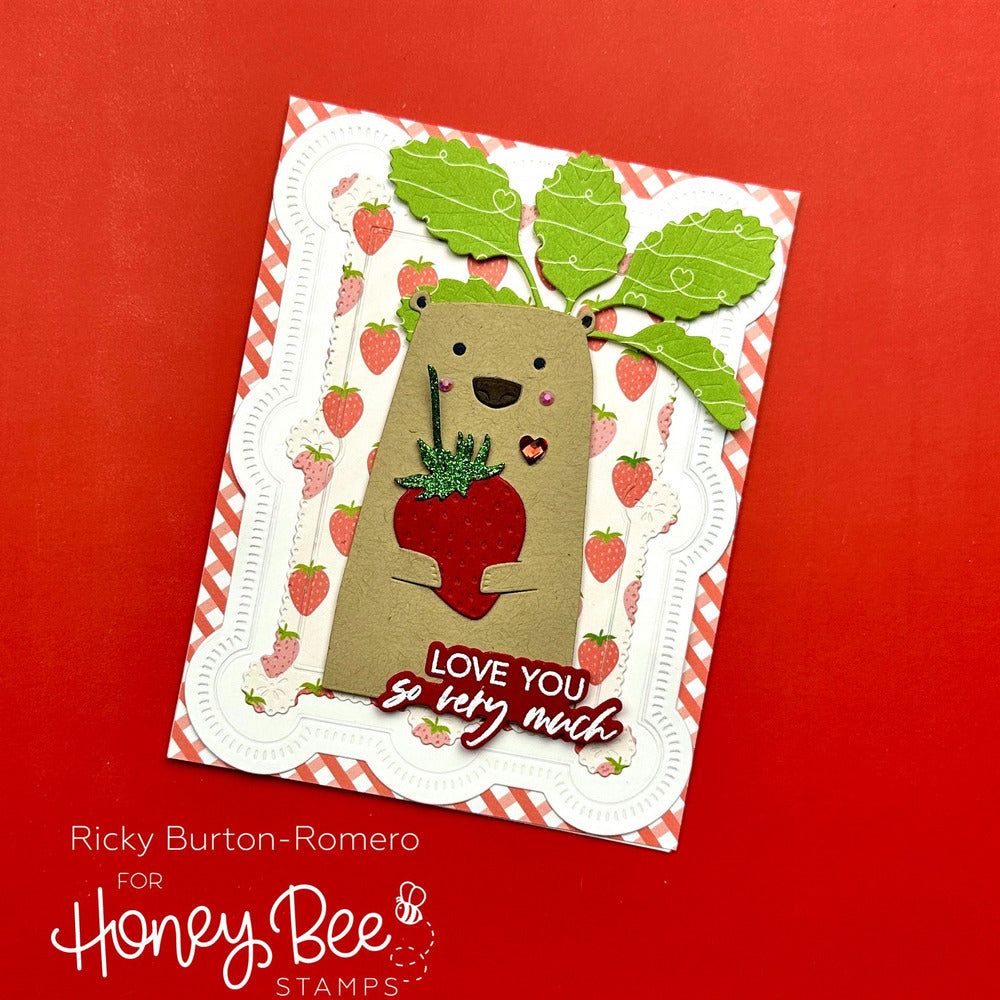 Lovely Layers: Strawberries - Honey Cuts - Stand - Alone Dies - Honey Bee Stamps