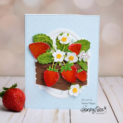 Lovely Layers: Strawberries - Honey Cuts - Stand - Alone Dies - Honey Bee Stamps