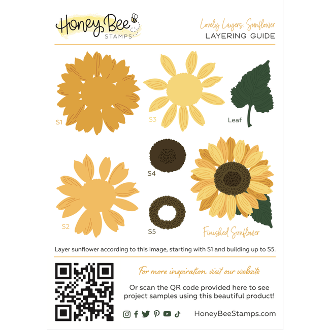 Lovely Layers: Sunflowers - Honey Cuts - Honey Bee Stamps