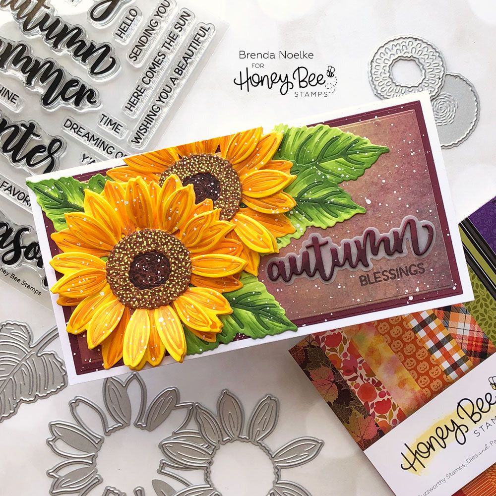 Lovely Layers: Sunflowers - Honey Cuts - Stand - Alone Dies - Honey Bee Stamps