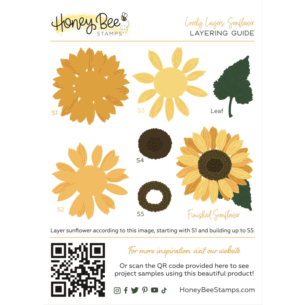 Lovely Layers: Sunflowers - Honey Cuts - Stand - Alone Dies - Honey Bee Stamps