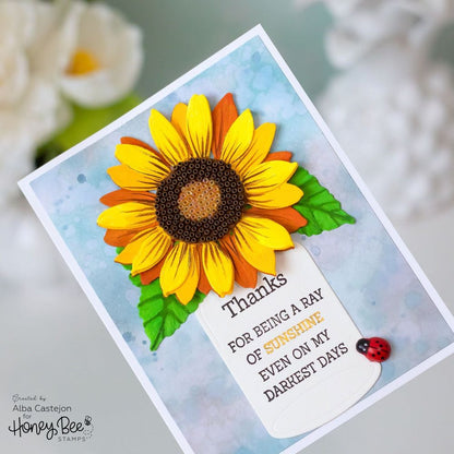 Lovely Layers: Sunflowers - Honey Cuts - Stand - Alone Dies - Honey Bee Stamps