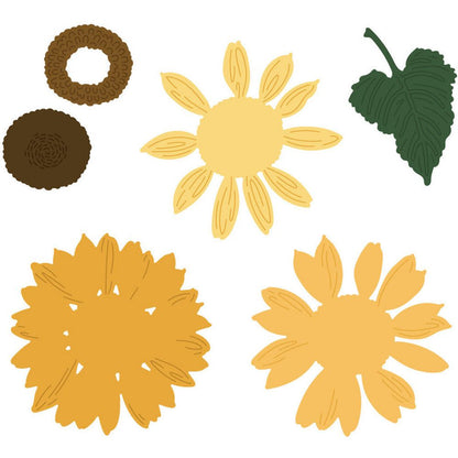 Lovely Layers: Sunflowers - Honey Cuts - Stand - Alone Dies - Honey Bee Stamps