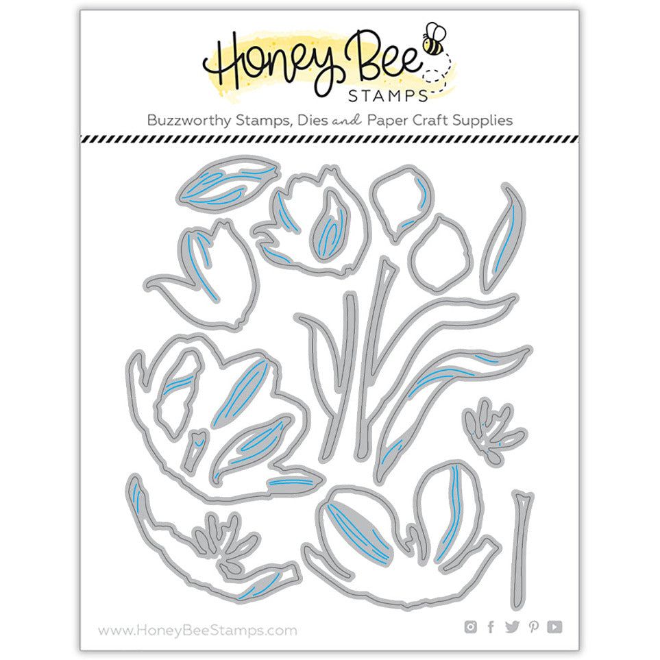 Lovely Layers: Tulips - Honey Cuts - Stand - Alone Dies - Honey Bee Stamps