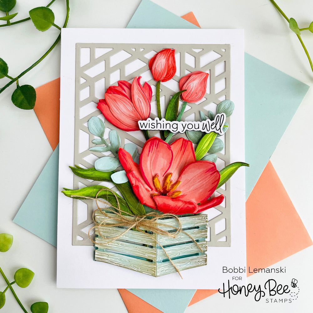 Lovely Layers: Tulips - Honey Cuts - Stand - Alone Dies - Honey Bee Stamps