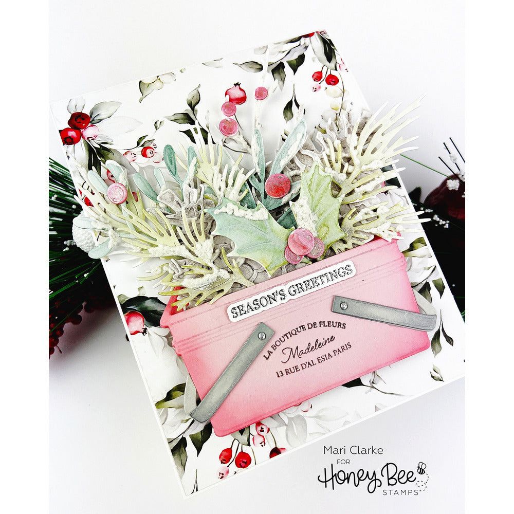 Lovely Layers: Vintage Picnic Basket - Honey Cuts - Stand - Alone Dies - Honey Bee Stamps