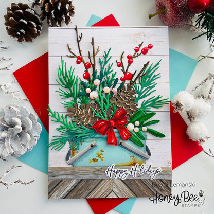 Lovely Layers: Vintage Picnic Basket - Honey Cuts - Stand - Alone Dies - Honey Bee Stamps