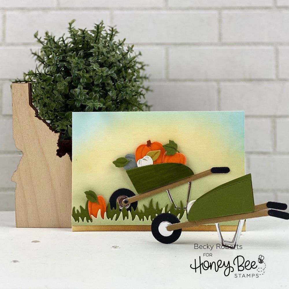 Lovely Layers: Wheelbarrow - Honey Cuts - Stand - Alone Dies - RETIRING - Honey Bee Stamps