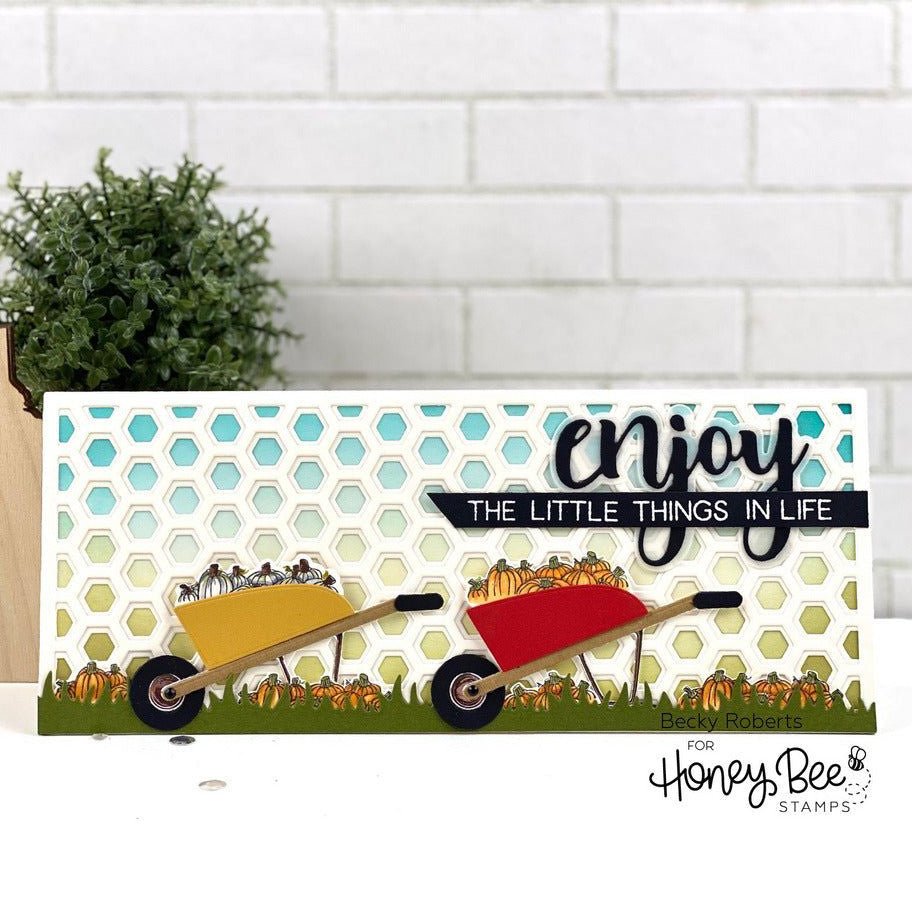 Lovely Layers: Wheelbarrow - Honey Cuts - Stand - Alone Dies - RETIRING - Honey Bee Stamps