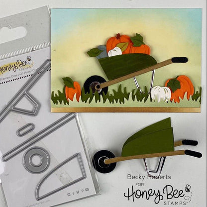 Lovely Layers: Wheelbarrow - Honey Cuts - Stand - Alone Dies - RETIRING - Honey Bee Stamps