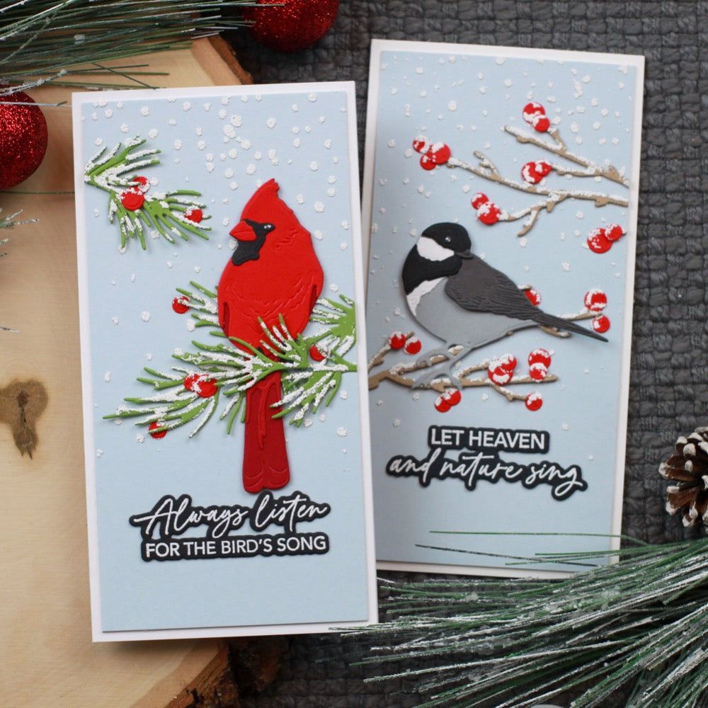 Lovely Layers: Winter Birds - Honey Cuts - Stand - Alone Dies - Honey Bee Stamps