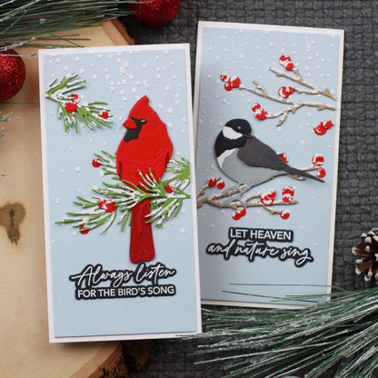 Lovely Layers: Winter Birds - Honey Cuts - Stand - Alone Dies - Honey Bee Stamps
