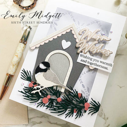 Lovely Layers: Winter Greenery - Honey Cuts - Stand - Alone Dies - Honey Bee Stamps